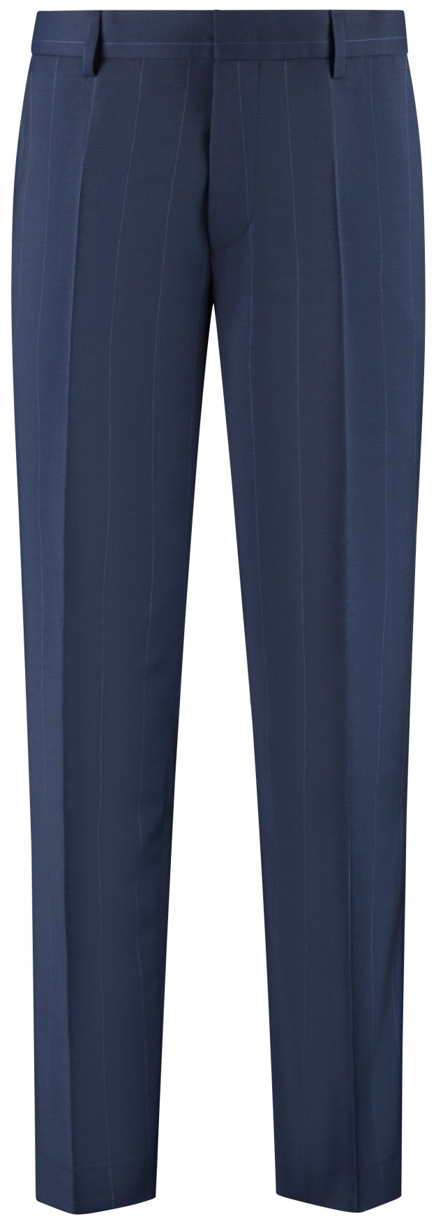 Παντελόνι Κοστουμιού Roberto Cavalli Slim Fit Μπλε Ριγέ Μάλλινο WRT40L