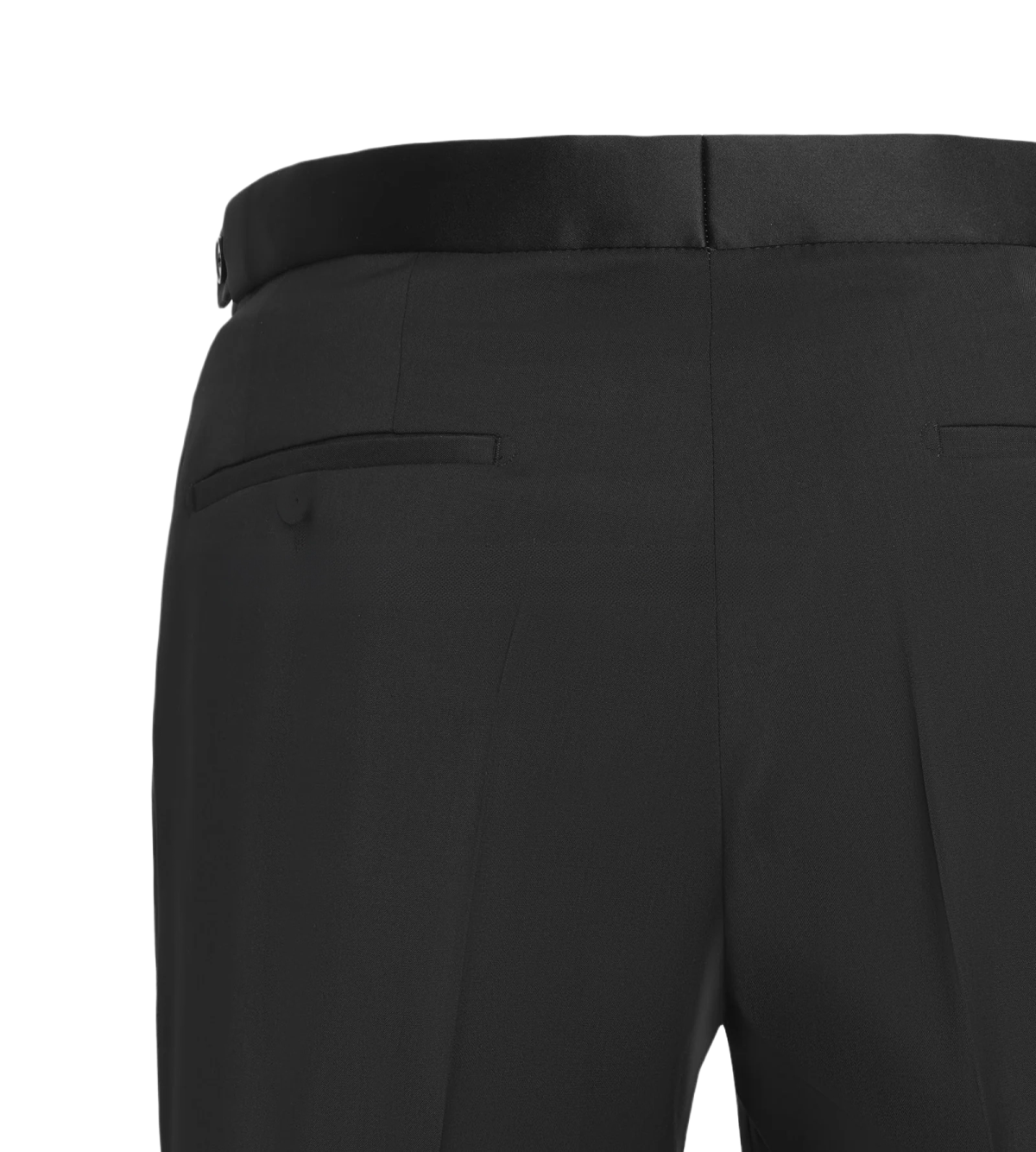 Marzotto σμόκιν κοστούμι slim fit μαύρο — πίσω όψη παντελόνι