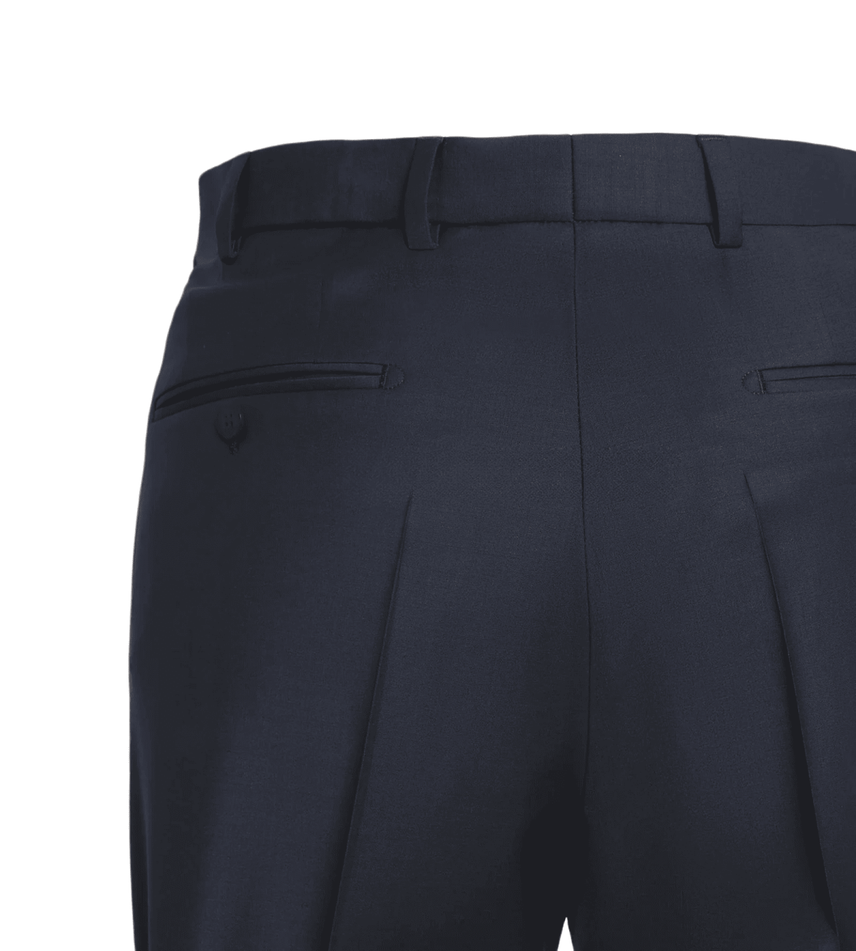 Zignone γαμπριάτικο κοστούμι slim fit μπλε — πίσω όψη παντελόνι